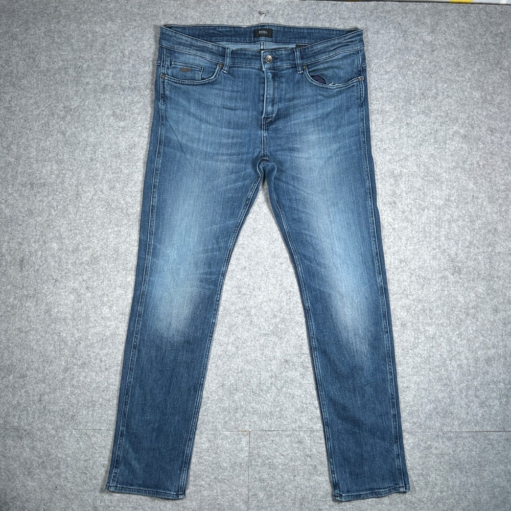BOSS Denim‎ Jeans Men 34x32(36x31) Blue Slim Fit Stretch Casual Designer